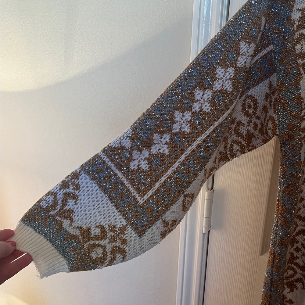 Alexa Grace Vintage Metallic Jeweled Sweater - Picture 3 of 8